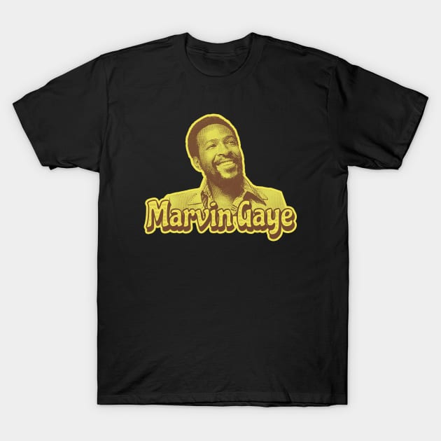 marvin gaye - yellow retro T-Shirt by HANASUISI